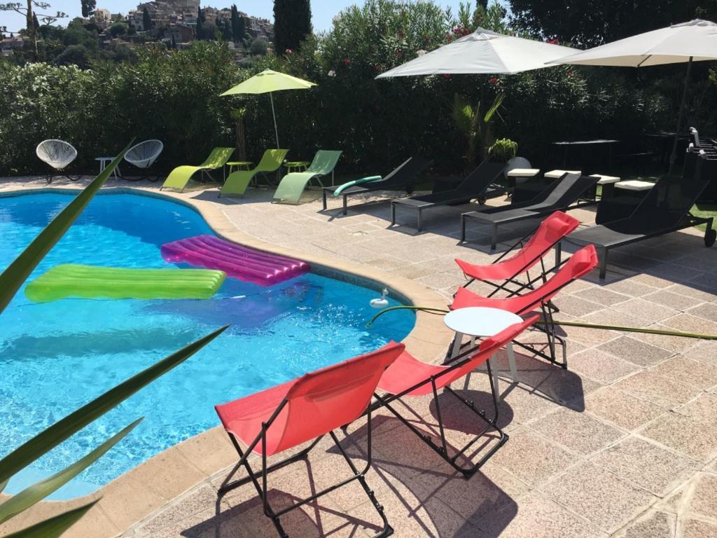 Villa Les Yuccas - Pool - Sea View Cagnes-sur-Mer Kültér fotó